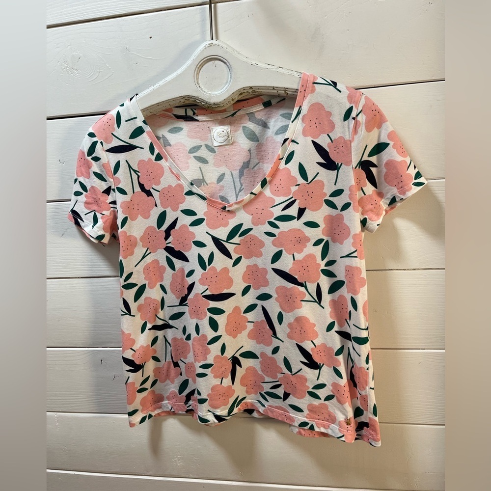 DES PETITS HAUTS – White Floral T-Shirt T0 size XS - Picture 4 of 8